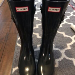 Black tall Hunter Boots